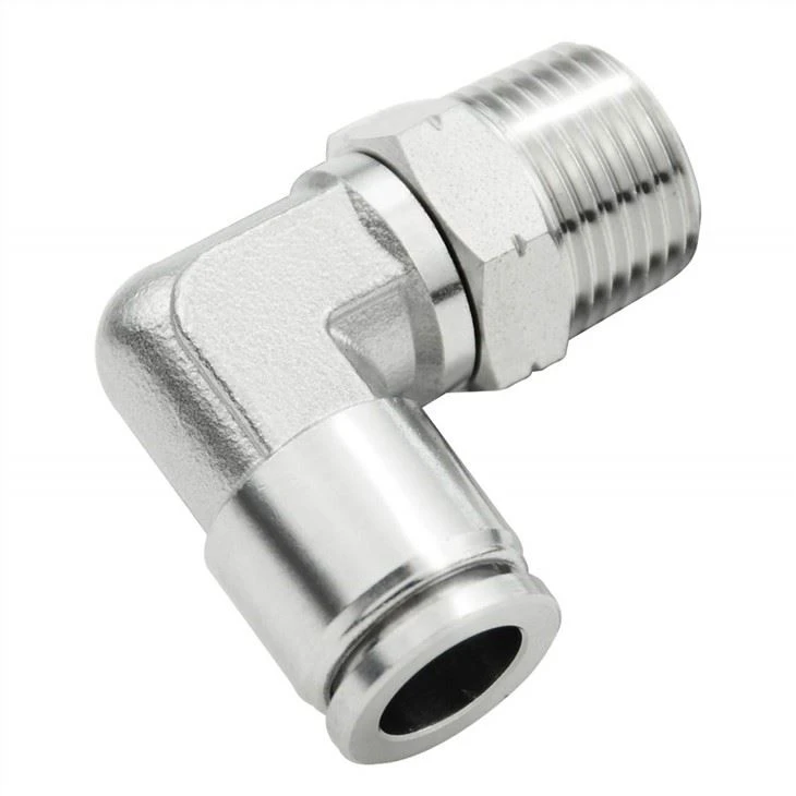 Codo De Ajuste De Empuje Para Conectarse, Tubo De 1/2 OD X 1/8 NPT Macho Adaptador De Codo De 90 Grados 304 De Acero Inoxidable De Unión De Aire